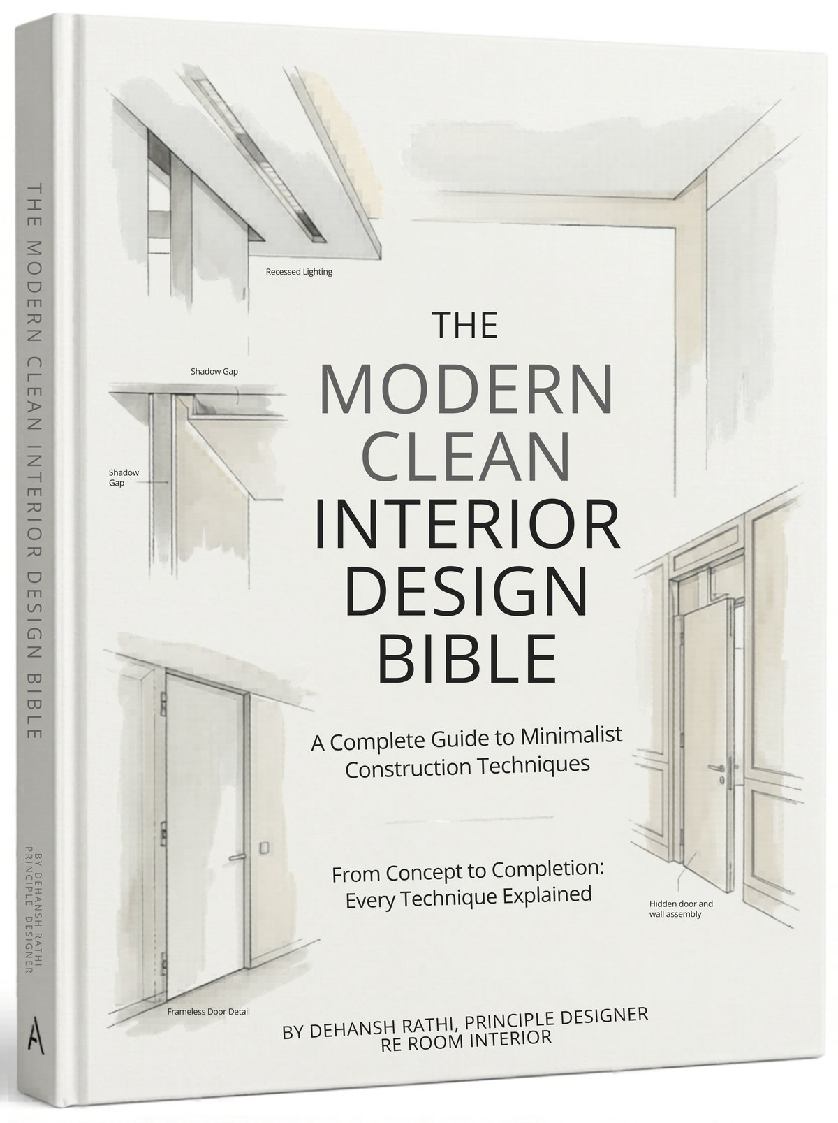 The Modern Clean Interior Design Bible — book cover by Dehansh Rathi, Re:Room Interior